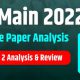 JEE Main 2022 Day Wise Paper Analysis Shift 1 & 2 Analysis & Review