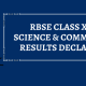 RBSE Class XII Science & Commerce Results Declared – Check The Results Here