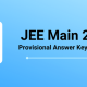 JEE Main 2022 Provisional Answer Key Released