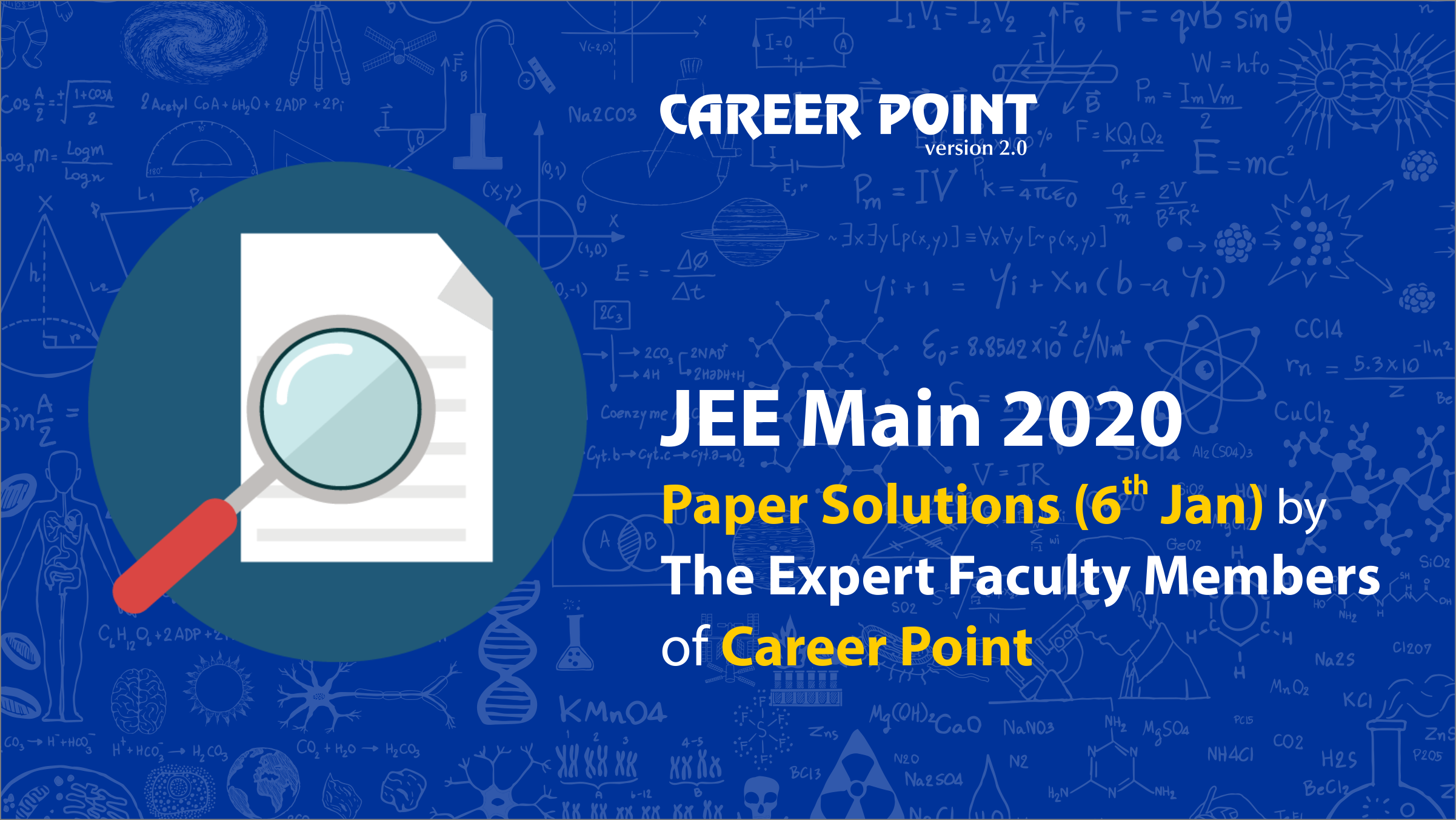 JEE Main Paper Solutions held on 6 January